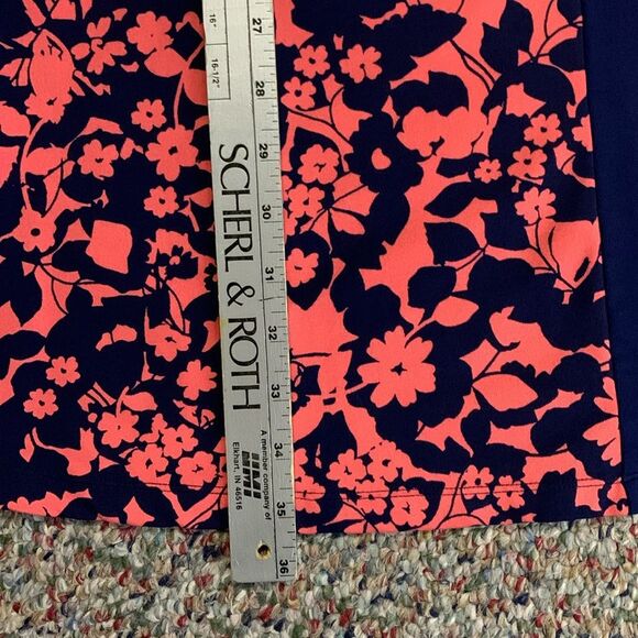 Title Nine Hillary Coral Navy Floral V-Neck Sleeveless Fit & Flare Dress Size S - Picture 13 of 13